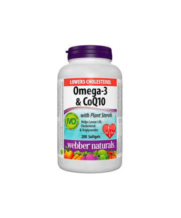 Lowers Cholesterol Omega-3 & CoQ10+Plant Sterols/ Омега-3 с Коензим Q10 и Фитостероли х 200 софтгел капсули