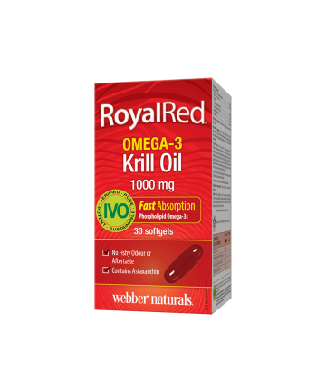 Omega-3 Krill Oil RoyalRed®/ Омега-3 Крил масло 1000 mg x 30 софтгел капсули Webber Naturals