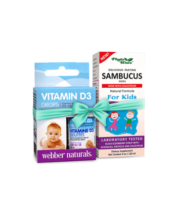 Промо пакет – детско здраве / Самбукус нигра сироп с черен бъз и витамин D3 (капки)