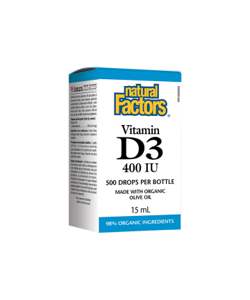 Vitamin D3/ Витамин D3 400 IU x 15 ml/ 500 дози Natural Factors