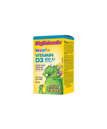 Vitamin D3 Big Friends®/ Витамин D3 за деца 400 IU x 15 ml/ 500 дози Natural Factors