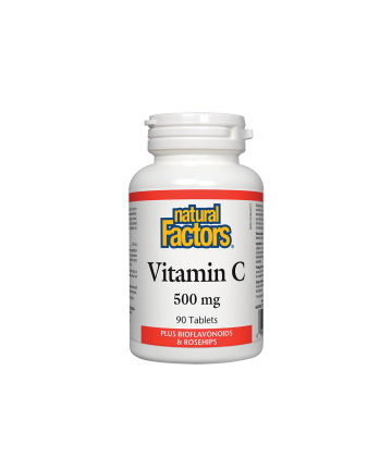 Vitamin C/ Витамин C 500 mg + Шипка и Биофлавони х 90 таблетки Natural Factors