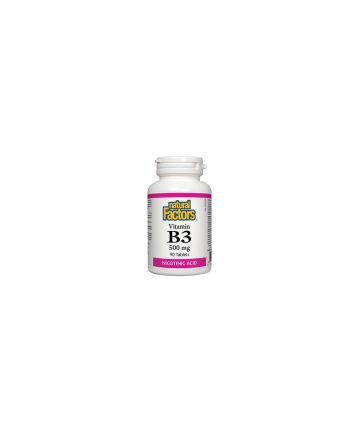 Vitamin B3/ Витамин В3 (никотинова киселина) 500 mg х 90 таблетки Natural Factors