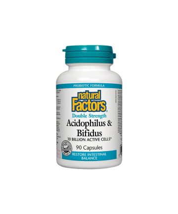 Acidophilus & Bifidus 10 Billion Active Cells Double Strength / Ацидофилус бифидус, 10 милиарда активни пробиотици, 90 капсули