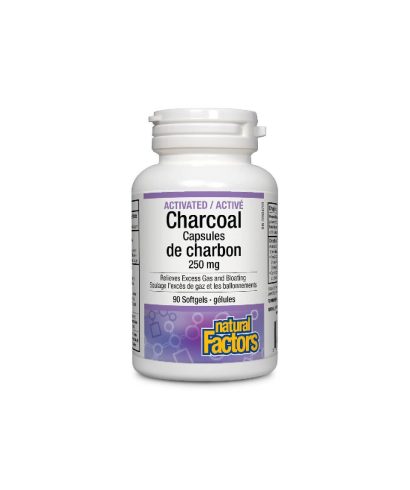 Activated Charcoal / Активен въглен, 90 софтгел капсули Natural Factors