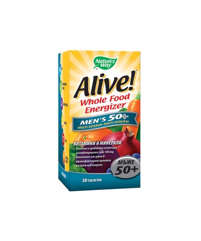 Alive Men’s 50+ / Aлайв! Mултивитамини за мъже 50+, 30 таблетки Nature’s Way