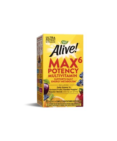 Alive!® Max6 Max Potency Multivitamin / Алайв! Мултивитамини максимум сила, 90 капсули Nature’s Way
