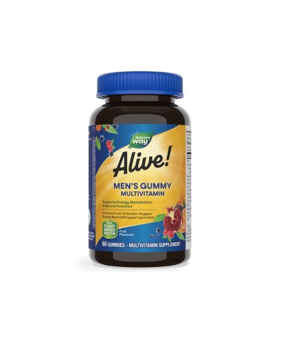 Alive! Mens Gummy Complete Multivitamin / Алайв! Мултивитамини за мъже, 60 желирани таблетки Nature’s Way