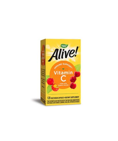 Alive! Vitamin C / Алайв! Витамин С (oт ацерола органик), 120 капсули Nature’s Way
