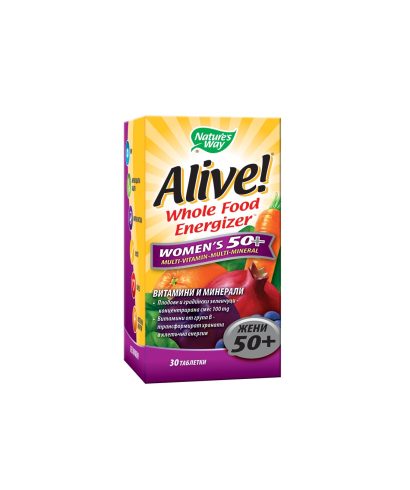 Alive! Women's 50+ / Алайв! Мултивитамини за жени 50+ x 30 таблетки Nature’s Way