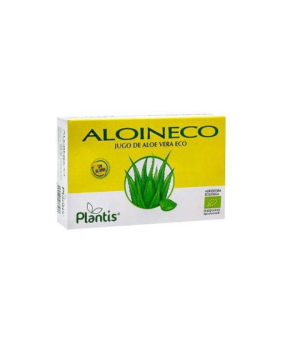 Сок от алое вера органик (без алоин) - Aloin Eco Zumo de Aloe Vera Eco /Sin Aloina/ Plantis®, 20 ампули