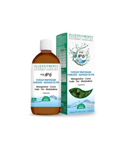 Анемия - Манган, Мед, Йод, Желязо, Молибден с екстракт от Кресон POE N°6, 100 ml Propos’Nature