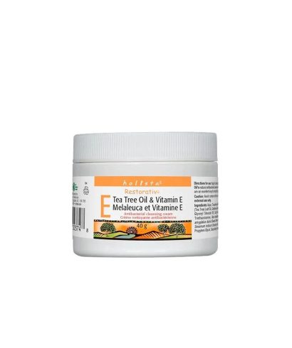 Антибактериален крем - Чаено дърво и Витамин Е Holista, 40 g Natural Factors