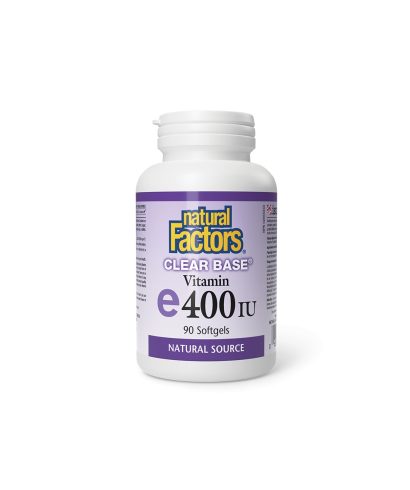 Антиоксидант - Витамин E Clear Base, 400 IU х 90 софтгел капсули Natural Factors