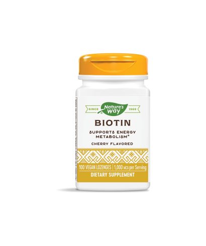 Biotin/ Биотин 1000 mcg x 100 таблетки за смучене Nature’s Way