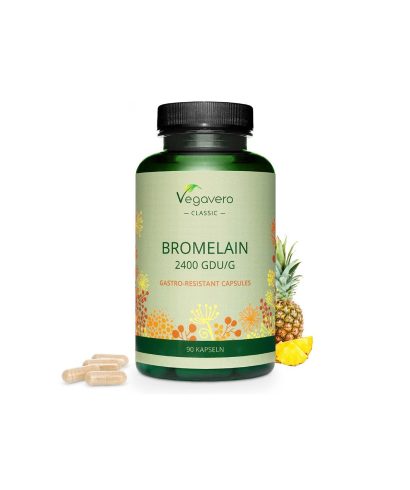 БРОМЕЛАИН - BROMELAIN, 90 капсули Vegavero