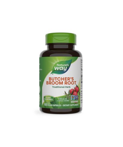 Butcher`s Broom Root - Бодлив залист (корен) - Рускус - За кръвообращението и венозните съдове470 mg, 100 капсули Nature’s Way