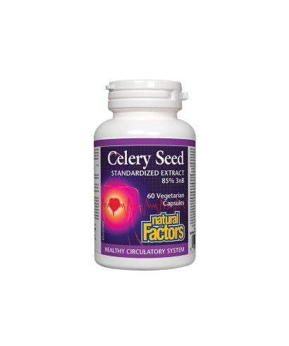 Подагра и високо кръвно налягане - Целина (семена) – Celery Seed 75 mg, 60 капсули Natural Factors