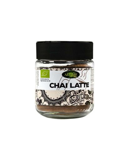 За овкусяване на напитки – билкова смес Chai Latte - С канела, джинджифил и други био подправки, 60 g, прах