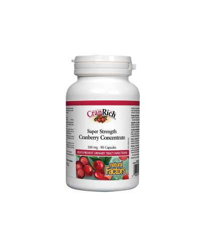 CranRich® Cranberry Concentrate - Червена боровинка – мощен концентрат срещу уроинфекции, 500 mg, 90 капсули Natural Factors