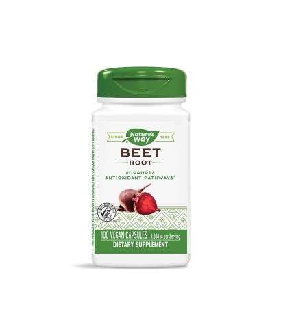 Beet Root - Червено цвекло (корен) – антианемично и кардиопротективно средство, 500 mg, 100 капсули Nature’s Way