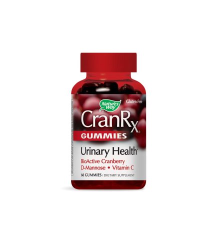 CranRx® Gummies Urinary Health / Грижа за уринарния тракт с Червена боровинка, Д-маноза и витамин С х 60 желирани таблетки Nature’s Way