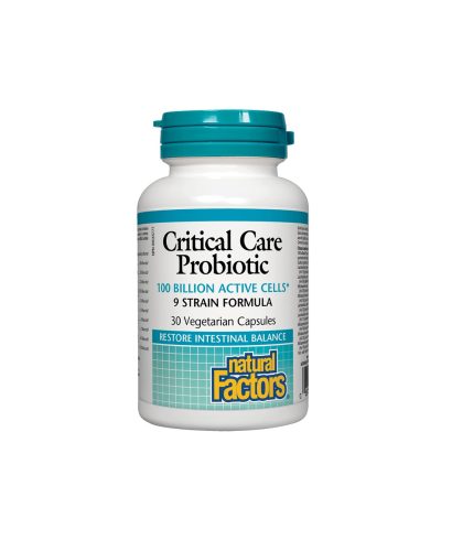 Critical Care Probiotic 9 щама, 100 млрд. активни пробиотици х 30 капсули Natural Factors