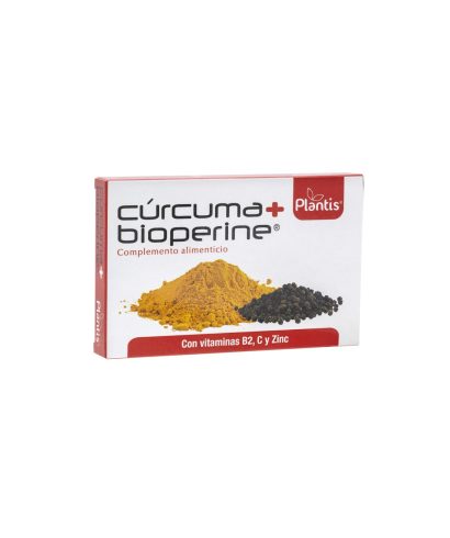 Куркума + биоперин (с витамини В2 и С & цинк) - Cúrcuma + bioperine Plantis®, 60 капсули