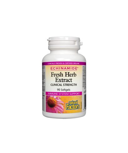 Echinamide® Fresh Herb Extract/ Ехинацея екстракт 250 mg х 90 софтгел капсули Natural Factors