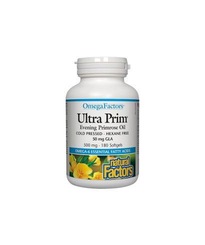 Ultra Prim® Evening Primrose Oil 50 mg GLA/ Вечерна иглика масло 500 mg х 180 софтгел капсули Natural Factors