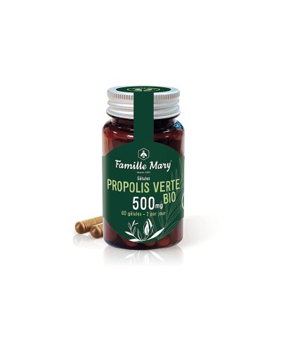 Propolis Verte BIO / Био зелен прополис 500 mg, 60 капсули Famille Mary
