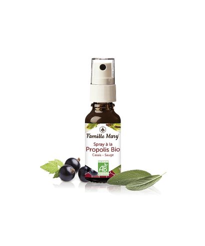 Spray à la Propolis Bio / Спрей за гърло с кафяв прополис, салвия и касис, 20 ml Famille Mary