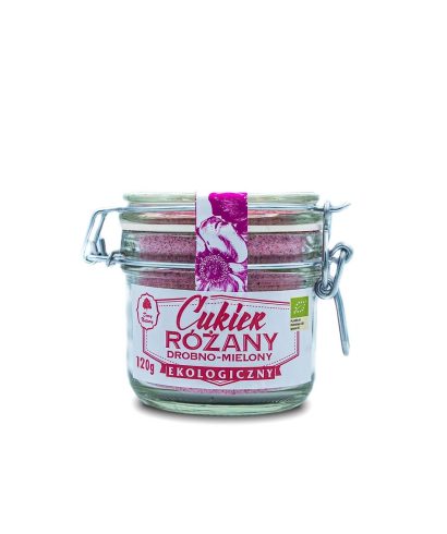 Фино смляна тръстикова захар с розови листенца, 120 g