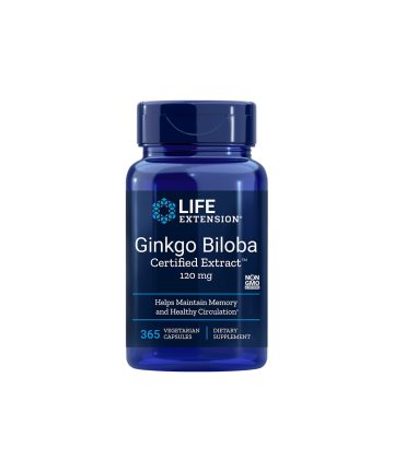 Ginkgo Biloba Certified Extract™ / Гинко билоба 120 mg х 365 капсули