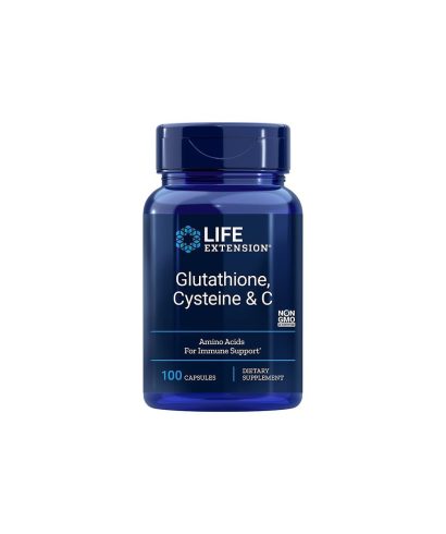 Glutathione, Cysteine & C / Глутатион, Цистеин и витамин С х 100 капсули