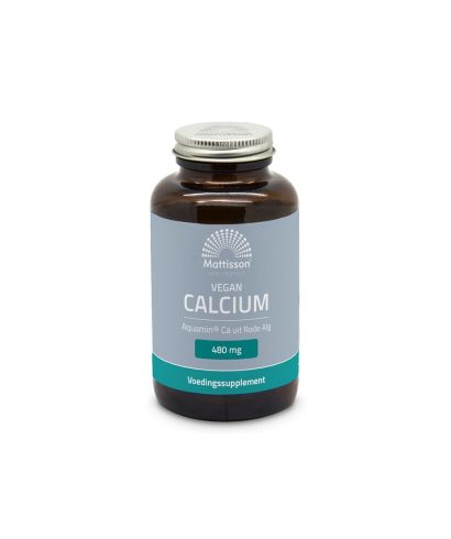 Грижа за костите и ставите - Калций (от червени водорасли Lithothamnium), 90 капсули Mattisson Healthstyle