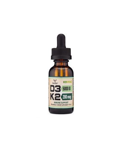 Грижа за костите - Витамин D3 5000 IU + K2 200 µg, капки, 29.6 ml