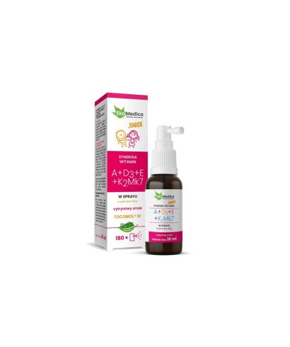 Грижа за костите - Витамини А + D3 + E + K2, 30 ml, орален спрей, 180 дози