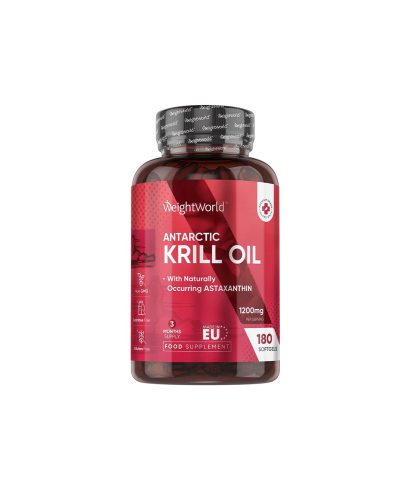 Грижа за сърцето, мозъка и зрението - Масло от Антарктически крил 600 mg, 180 софтгел капсули - Krill oil
