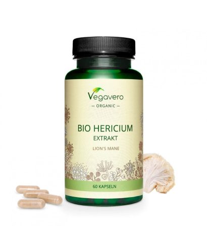 Hericium Bio Extrakt/ Херициум (Лъвска грива) БИО екстракт, 60 капсули, 100 % Vegan Vegavero