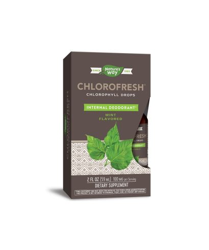 Chlorofresh® Chlorophyll Drops/ Хлорофреш® Хлорофил Капки х 59 ml (без алкохол) с ментов вкус Nature’s Way
