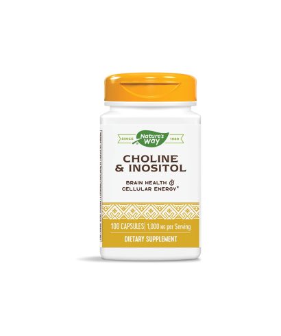 Choline & Inositol –Холин и инозитол - Невропротекция и метаболитен профил, 500 mg, 100 капсули Nature’s Way