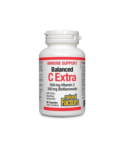 Immune Support Balanced C Extra / Витамин С (500 mg) и биофлавоноиди (350 mg), 90 капсули Natural Factors
