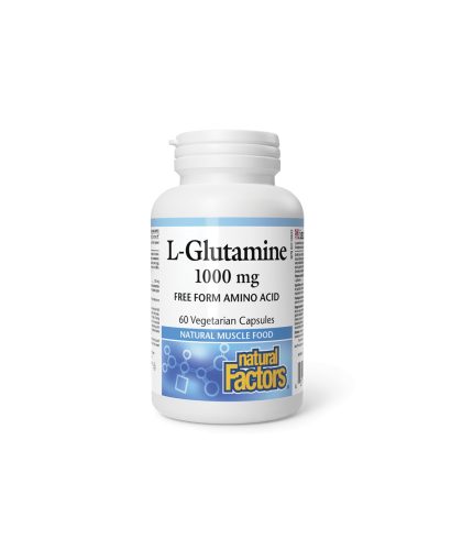 Имунитет и мускулна функция - Л-Глутамин, 1000 mg х 60 V капсули Natural Factors
