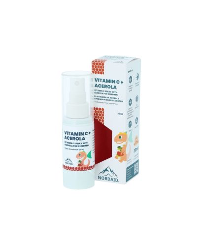 Имунитет - Витамин С + Ацерола, спрей с вкус на касис 30 ml/ 200 впръсквания Nordaid