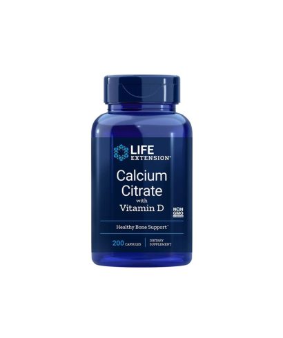 Калций (цитрат) + Витамин D3 - Calcium Citrate with Vitamin D3, 200 капсули