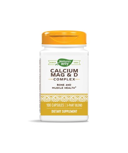 Calcium Magnesium & D/ Калций с Магнезий и Витамин D х 100 капсули Nature’s Way