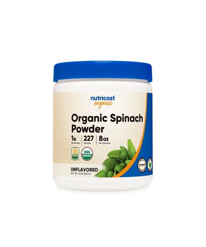 Прах от спанак органик - Тонус, жизненост и силен имунитет, 227 g (прах) Nutricost