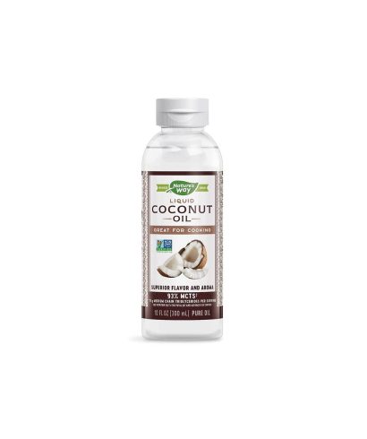 Liquid Coconut Oil / Кокосово масло (течно), 93 % MCTs‡ (мастни киселини), 300 ml Nature’s Way
