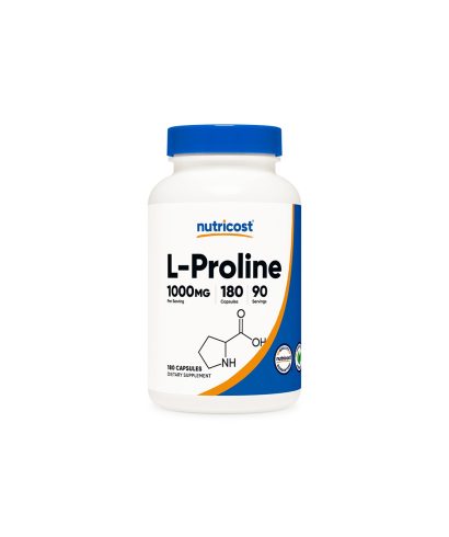 Кости и стави - Л-Пролин (L-Proline), 500 mg/180 капсули, 90 дози Nutricost